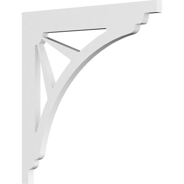 Ekena Millwork Stanford Architectural Grade PVC Bracket, 5/8"W X 14"D X 14"H BKTP01X14X14ST